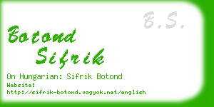 botond sifrik business card